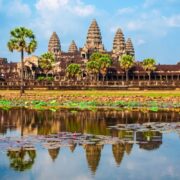 Angkor Wat temple in Siem Reap in Cambodia.