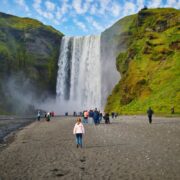 Tourists visiting Iceland