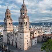 Aerial View Of Morelia Cathedral, Mexico