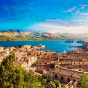 Panoramic View Of Portoferraio In Elba Island, Italy