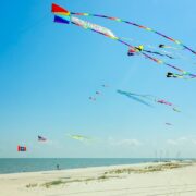 Kites flying in Long Beach, MS