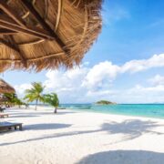 Beach cabanas on white sand in Koh Lipe, Thailand