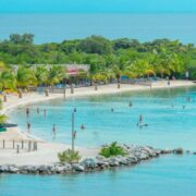 Panoramic View Of A Beach In Roatan, Honduras