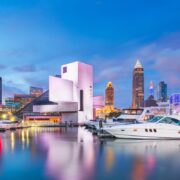 Riverside marina in downtown Cleveland