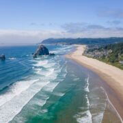 Crowd-free shores in Cannon Beach, OR