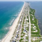 Aerial view of Emerald Isle, NC